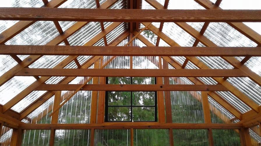 Cedar greenhouse frame