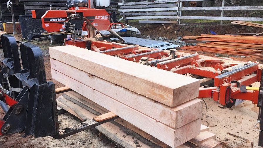 West Coast Custom Timber sawing cants