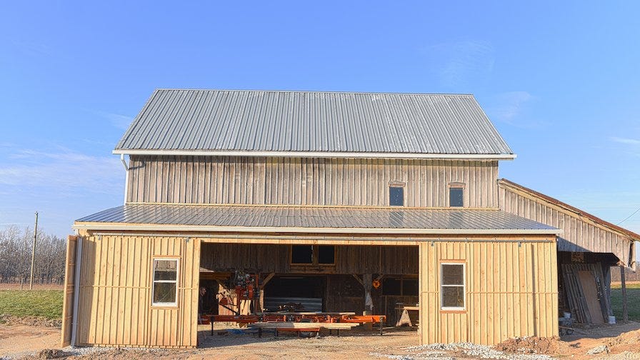 Restoration sawmill wood barn
