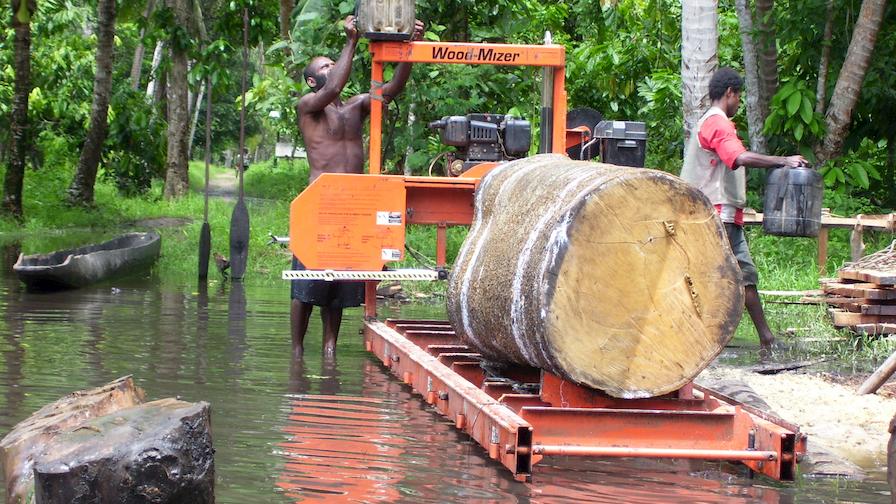 Sawing in Papua New Guinea