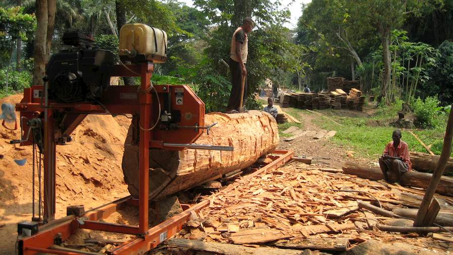 LT15 portable sawmill in Congo