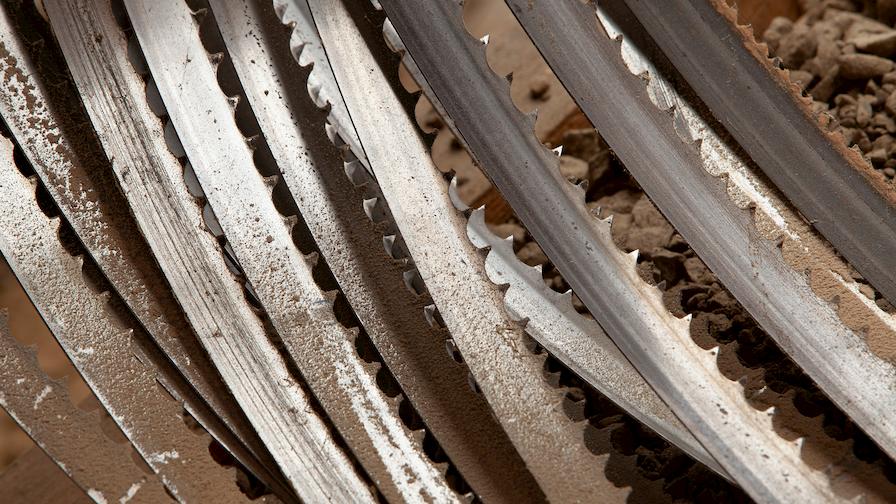 Stack of sawmill blades 